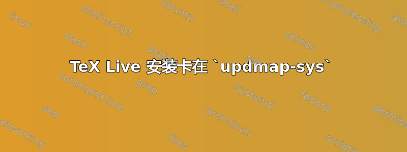 TeX Live 安装卡在 `updmap-sys`