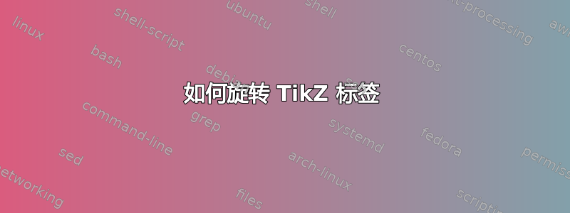 如何旋转 TikZ 标签