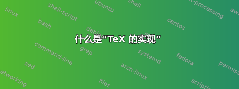 什么是“TeX 的实现”