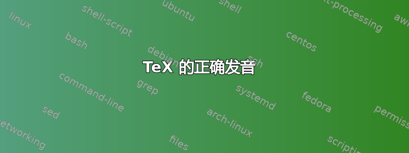 TeX 的正确发音 