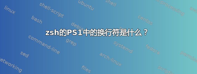 zsh的PS1中的换行符是什么？