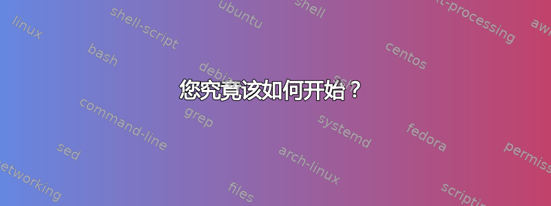 您究竟该如何开始？