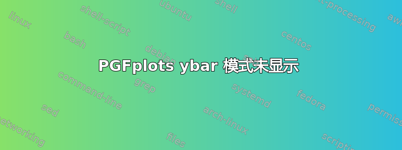 PGFplots ybar 模式未显示