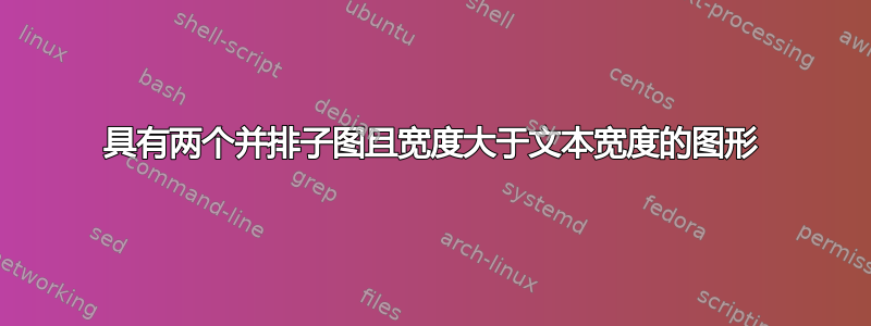 具有两个并排子图且宽度大于文本宽度的图形