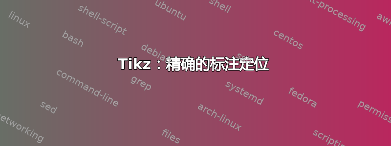 Tikz：精确的标注定位