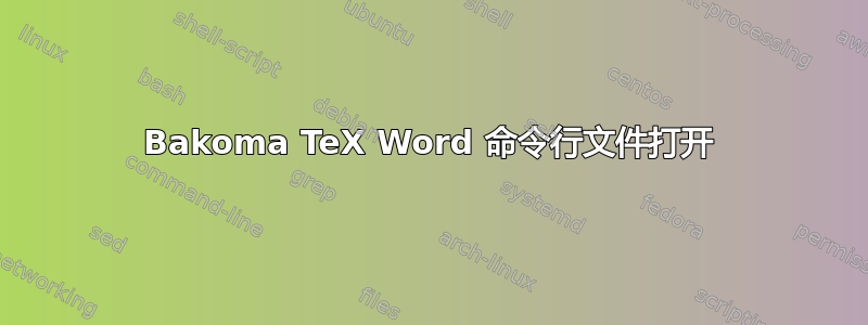 Bakoma TeX Word 命令行文件打开