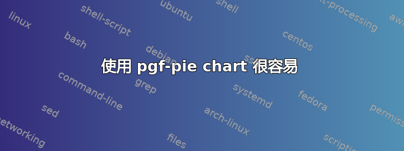 使用 pgf-pie chart 很容易