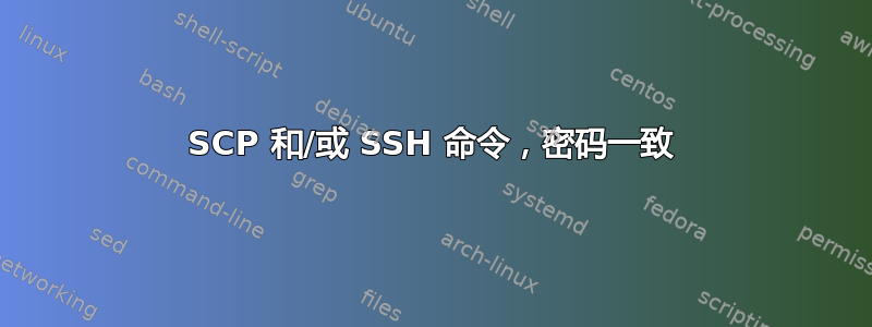 SCP 和/或 SSH 命令，密码一致