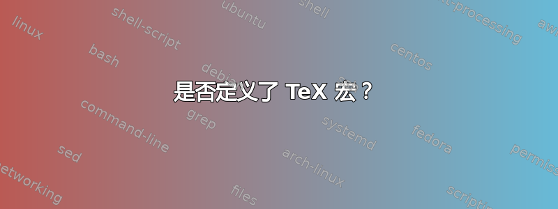 是否定义了 TeX 宏？