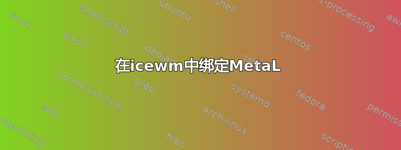 在icewm中绑定MetaL