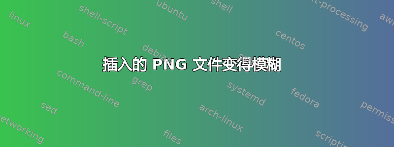 插入的 PNG 文件变得模糊 