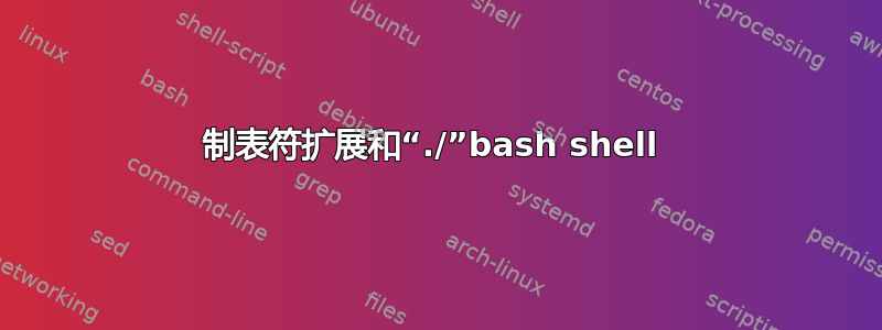 制表符扩展和“./”bash shell 