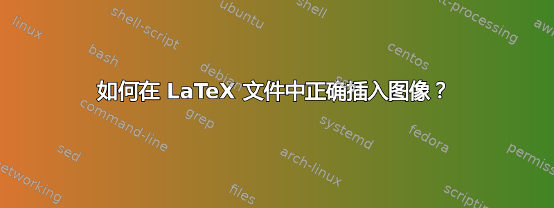 如何在 LaTeX 文件中正确插入图像？