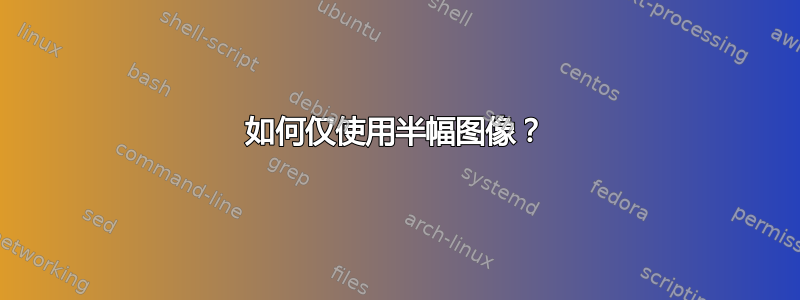 如何仅使用半幅图像？