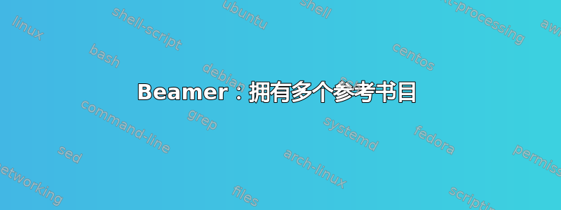 Beamer：拥有多个参考书目