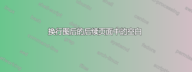 换行图后的后续页面中的空白