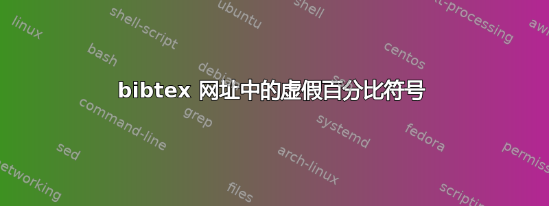 bibtex 网址中的虚假百分比符号