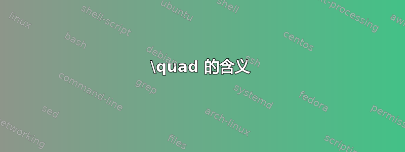 \quad 的含义