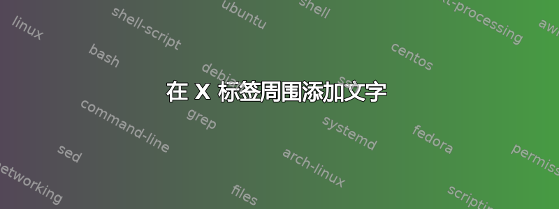 在 X 标签周围添加文字