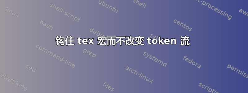 钩住 tex 宏而不改变 token 流