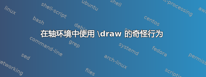 在轴环境中使用 \draw 的奇怪行为