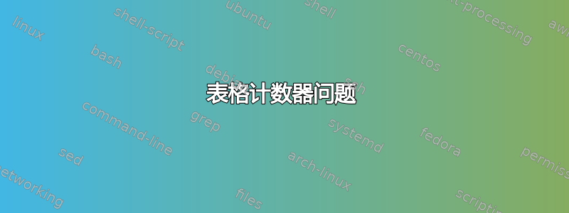 表格计数器问题