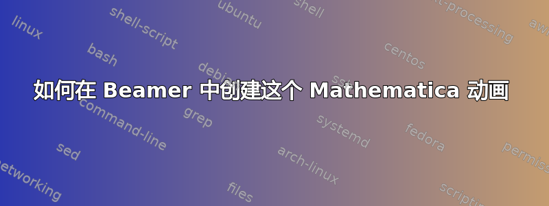 如何在 Beamer 中创建这个 Mathematica 动画