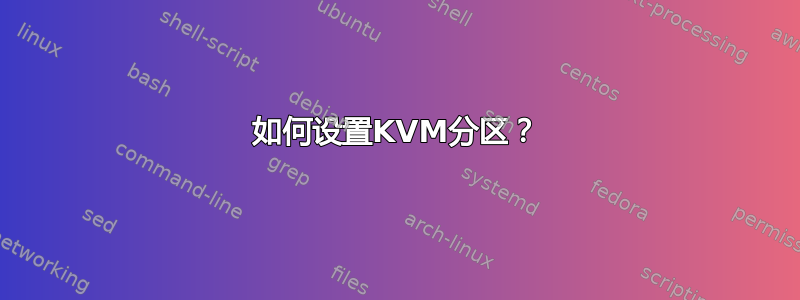 如何设置KVM分区？