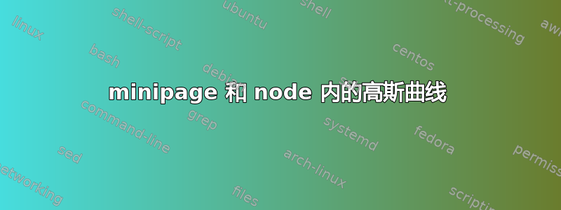 minipage 和 node 内的高斯曲线