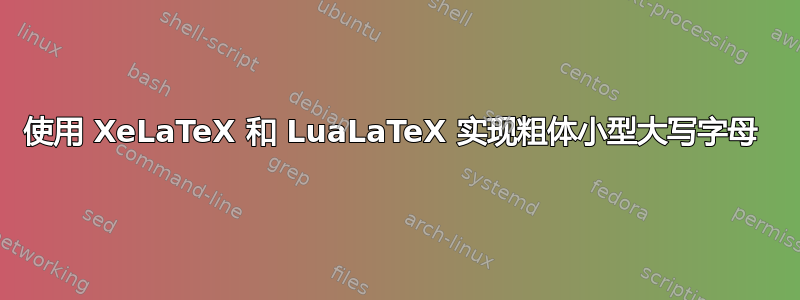 使用 XeLaTeX 和 LuaLaTeX 实现粗体小型大写字母 