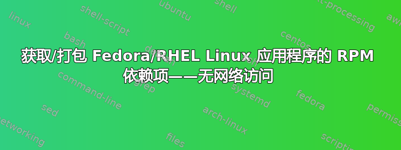 获取/打包 Fedora/RHEL Linux 应用程序的 RPM 依赖项——无网络访问