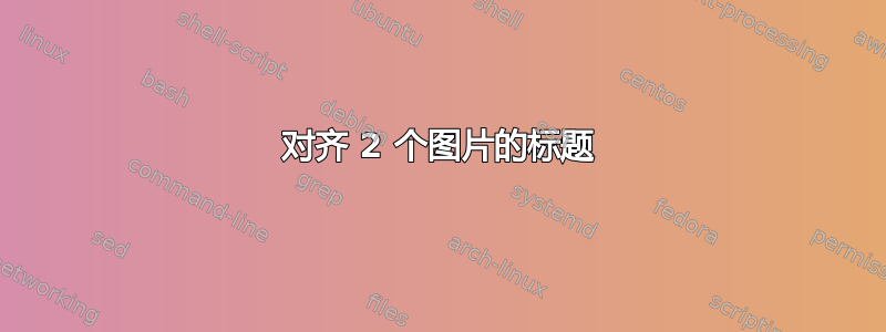 对齐 2 个图片的标题