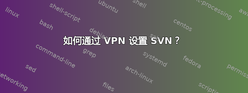 如何通过 VPN 设置 SVN？