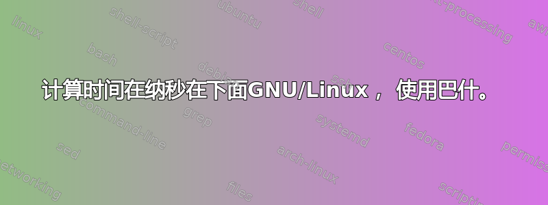 计算时间在纳秒在下面GNU/Linux， 使用巴什。