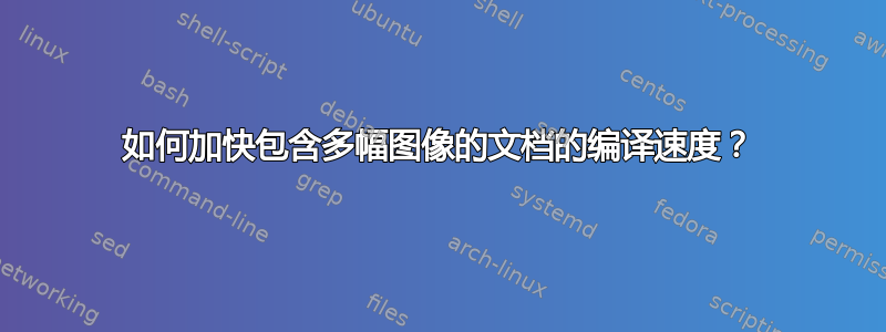 如何加快包含多幅图像的文档的编译速度？