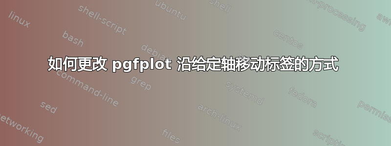 如何更改 pgfplot 沿给定轴移动标签的方式