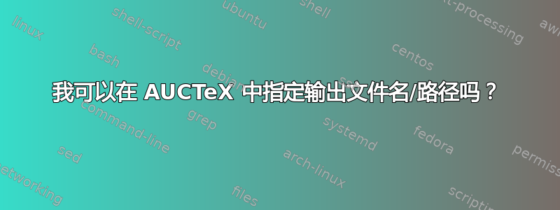 我可以在 AUCTeX 中指定输出文件名/路径吗？