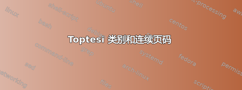 Toptesi 类别和连续页码