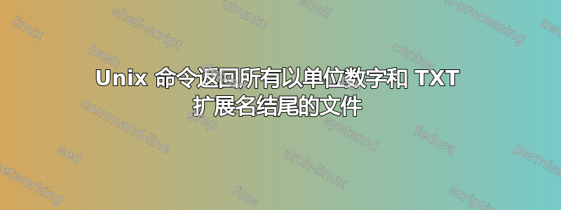 Unix 命令返回所有以单位数字和 TXT 扩展名结尾的文件