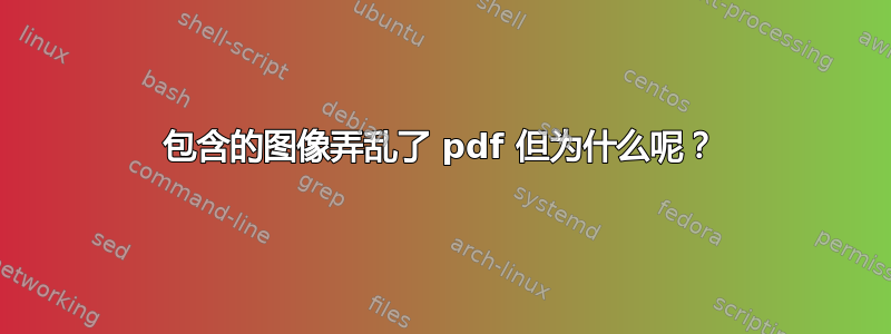 包含的图像弄乱了 pdf 但为什么呢？