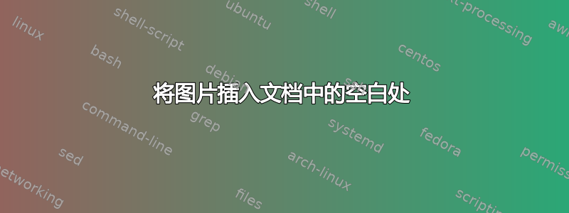 将图片插入文档中的空白处