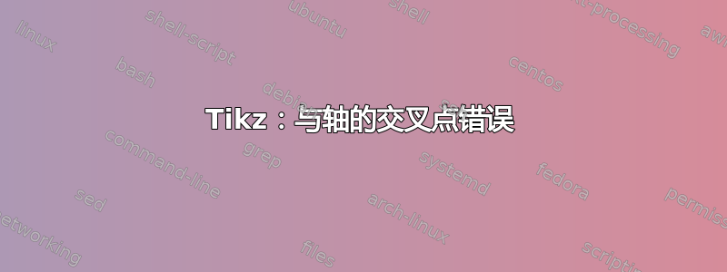 Tikz：与轴的交叉点错误