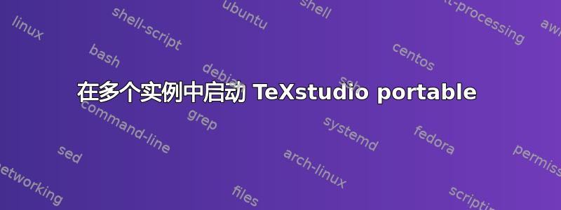 在多个实例中启动 TeXstudio portable