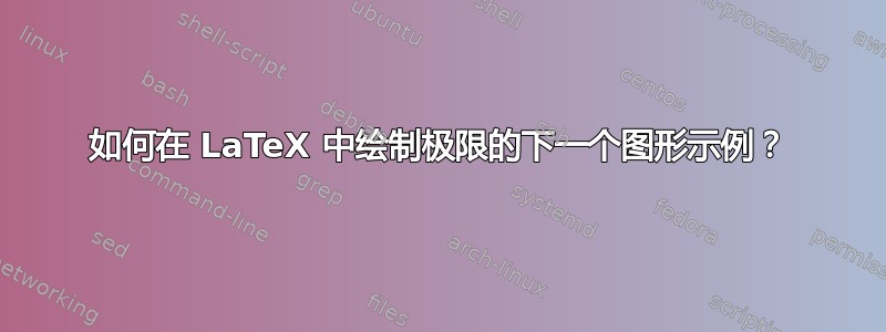 如何在 LaTeX 中绘制极限的下一个图形示例？