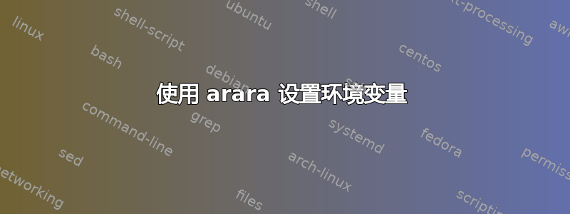 使用 arara 设置环境变量