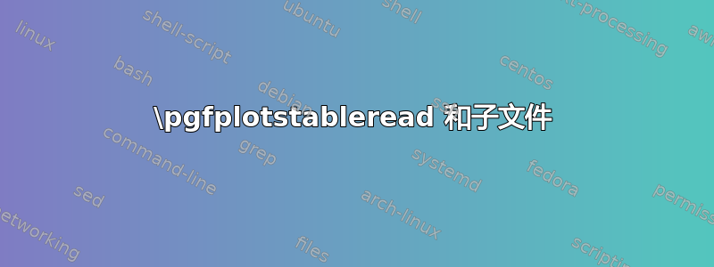 \pgfplotstableread 和子文件