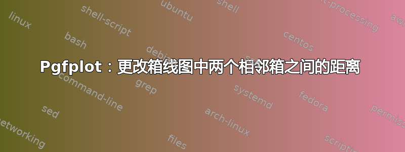 Pgfplot：更改箱线图中两个相邻箱之间的距离