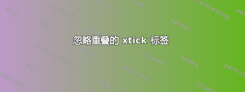 忽略重叠的 xtick 标签