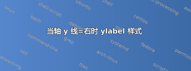 当轴 y 线=右时 ylabel 样式