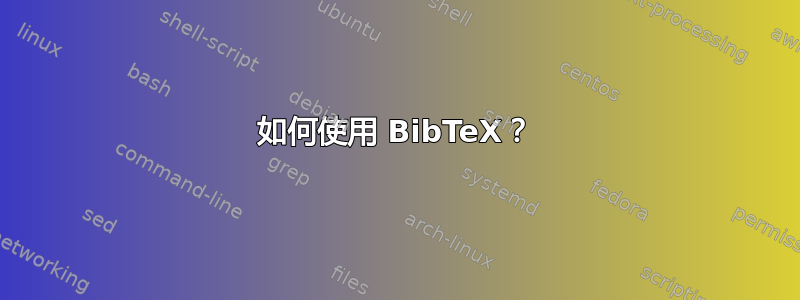 如何使用 BibTeX？